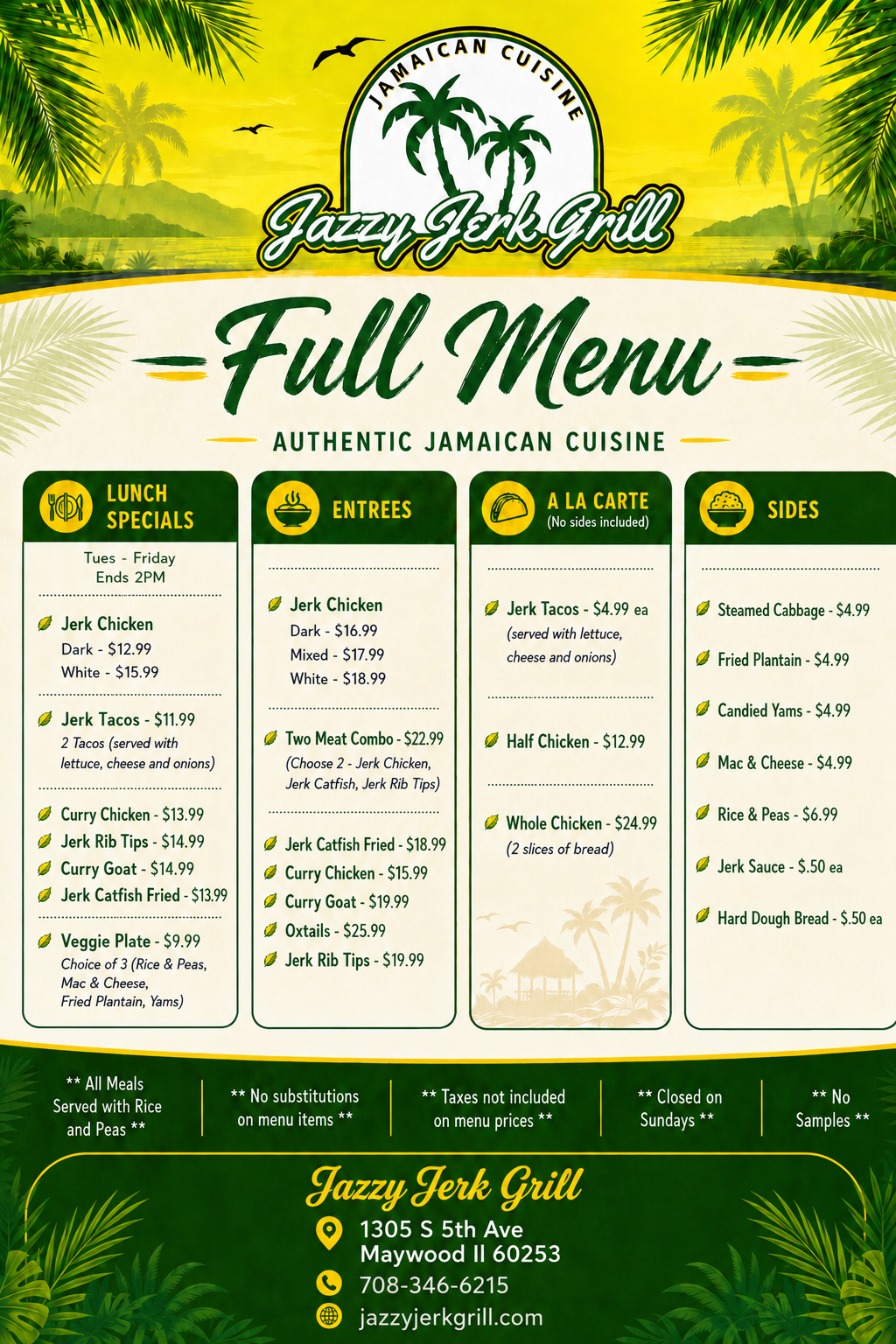JazzyJerkGrill Menu